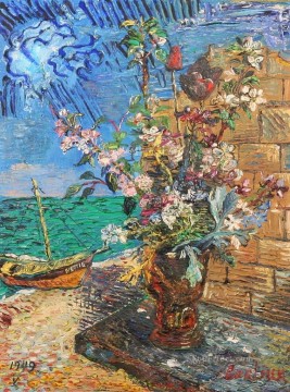 海の近くで開花 1949 年のモダンな装飾の花 Oil Paintings